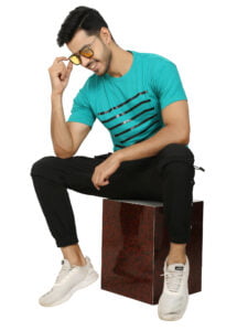 Men’s Cotton Round Neck T-Shirt See Green Color – Regular Fit